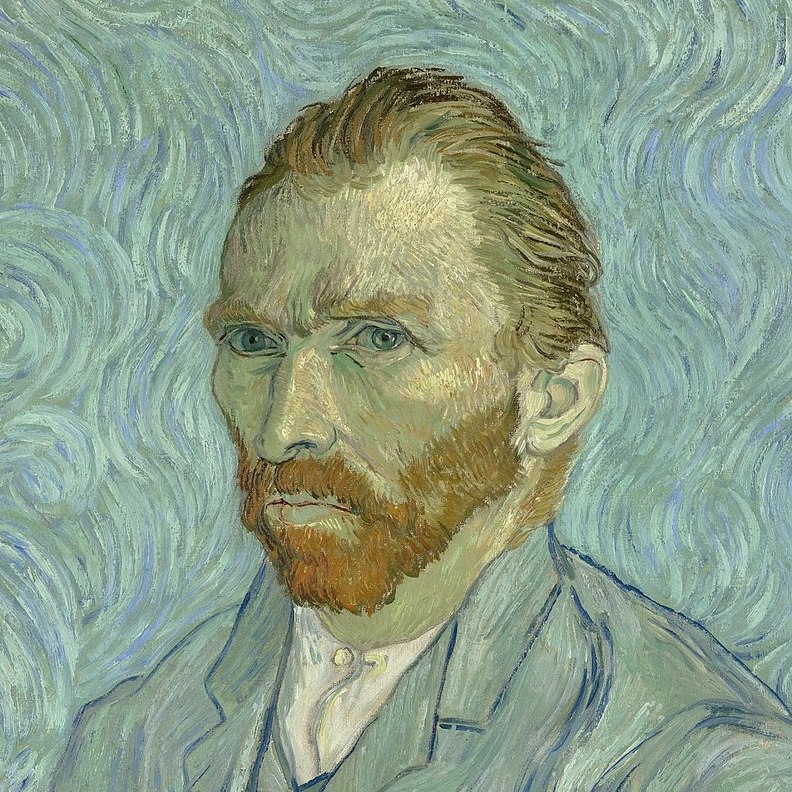 Painted selfie of Vincent van Gogh